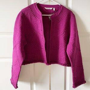 Soft Surroundings Rishi Bolero Quilted Crop Jacket Size XL